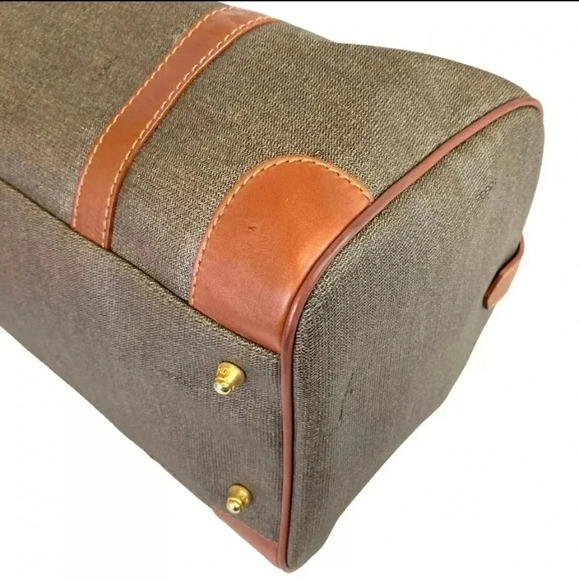 Vintage Fendi Brown Leather and PVC Boston Bag - Picture 11 of 16